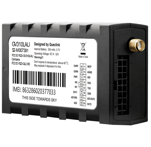 Queclink's GV310LAU on GpsGate's fleet tracking platform