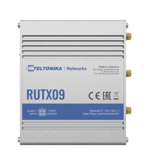 Teltonika RUTX09 router supported by GpsGate