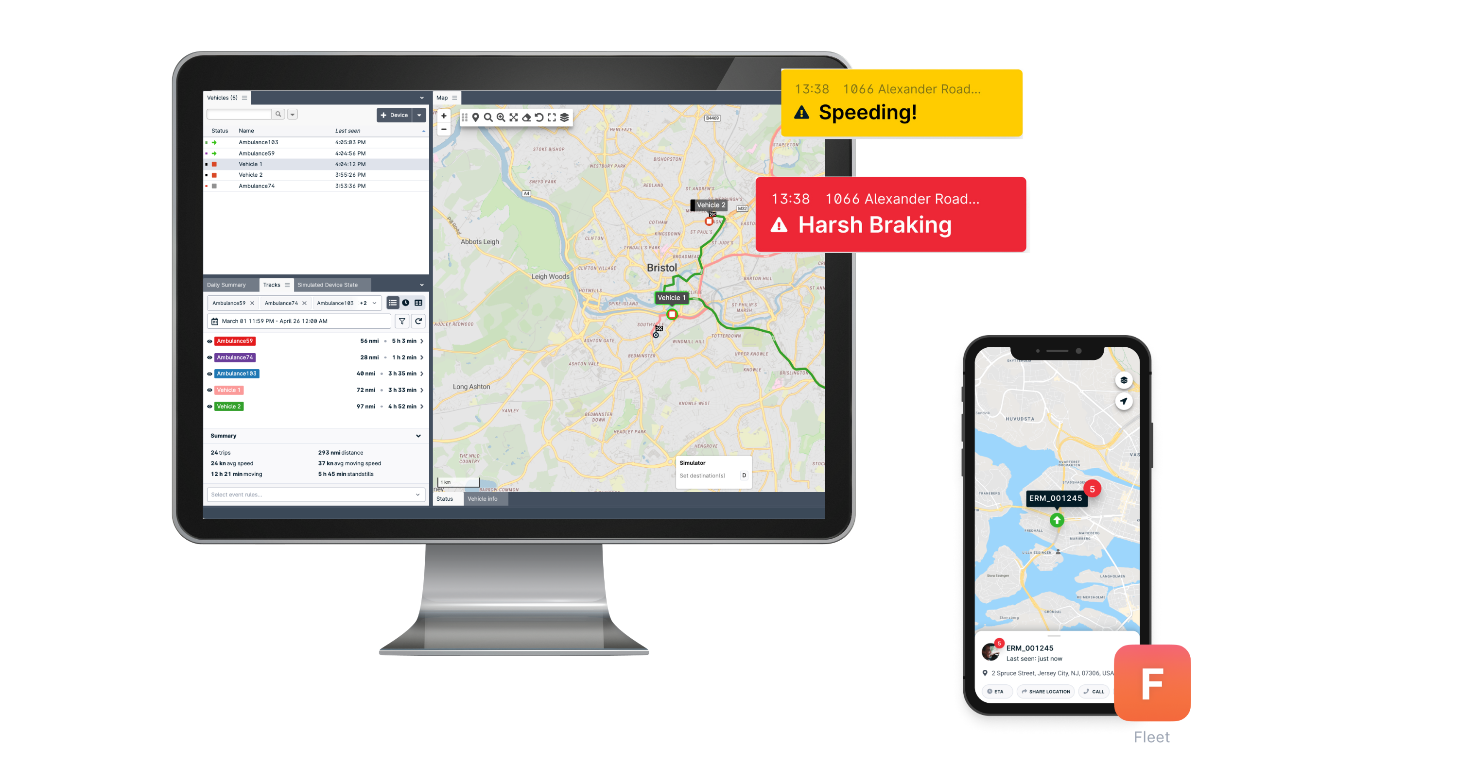 GpsGate GPS tracking platform desktop and Fleet App