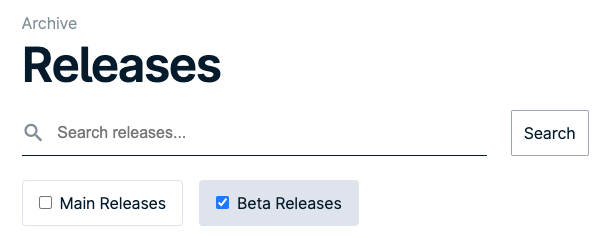 GpsGate release notes for main releases and beta releases