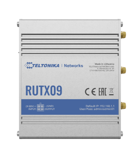 Teltonika RUTX09 router supported by GpsGate