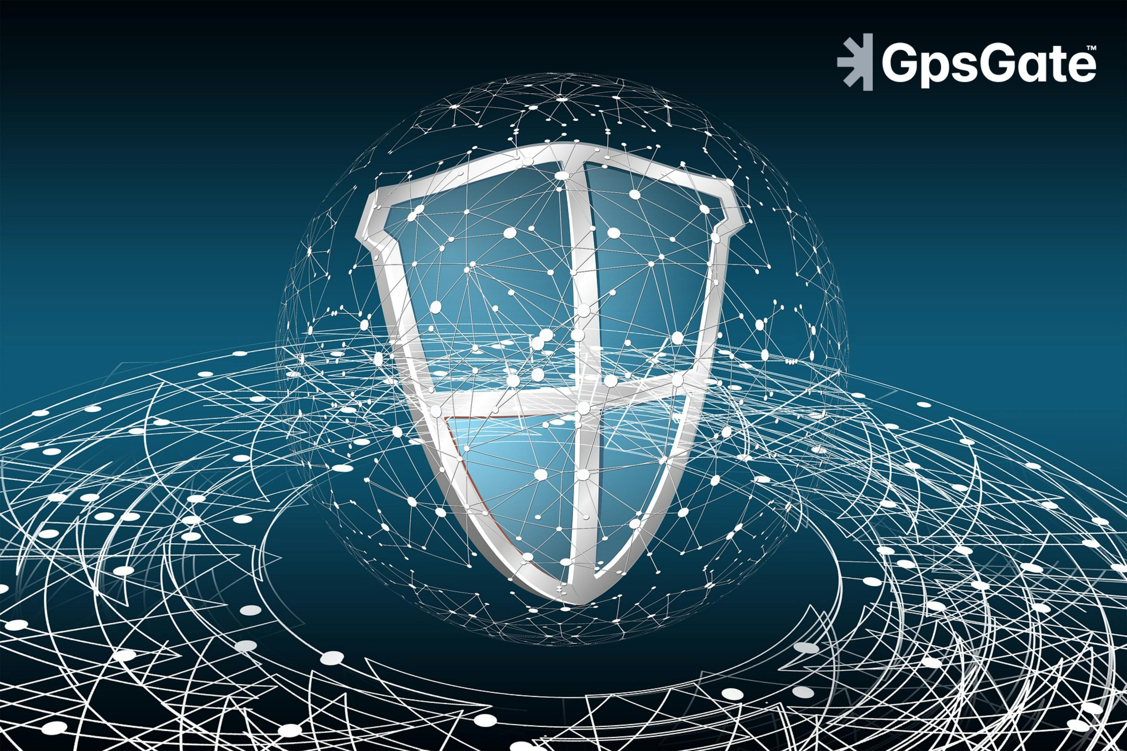 GpsGate is a secure fleet management solution - image of shield with GpsGate logo