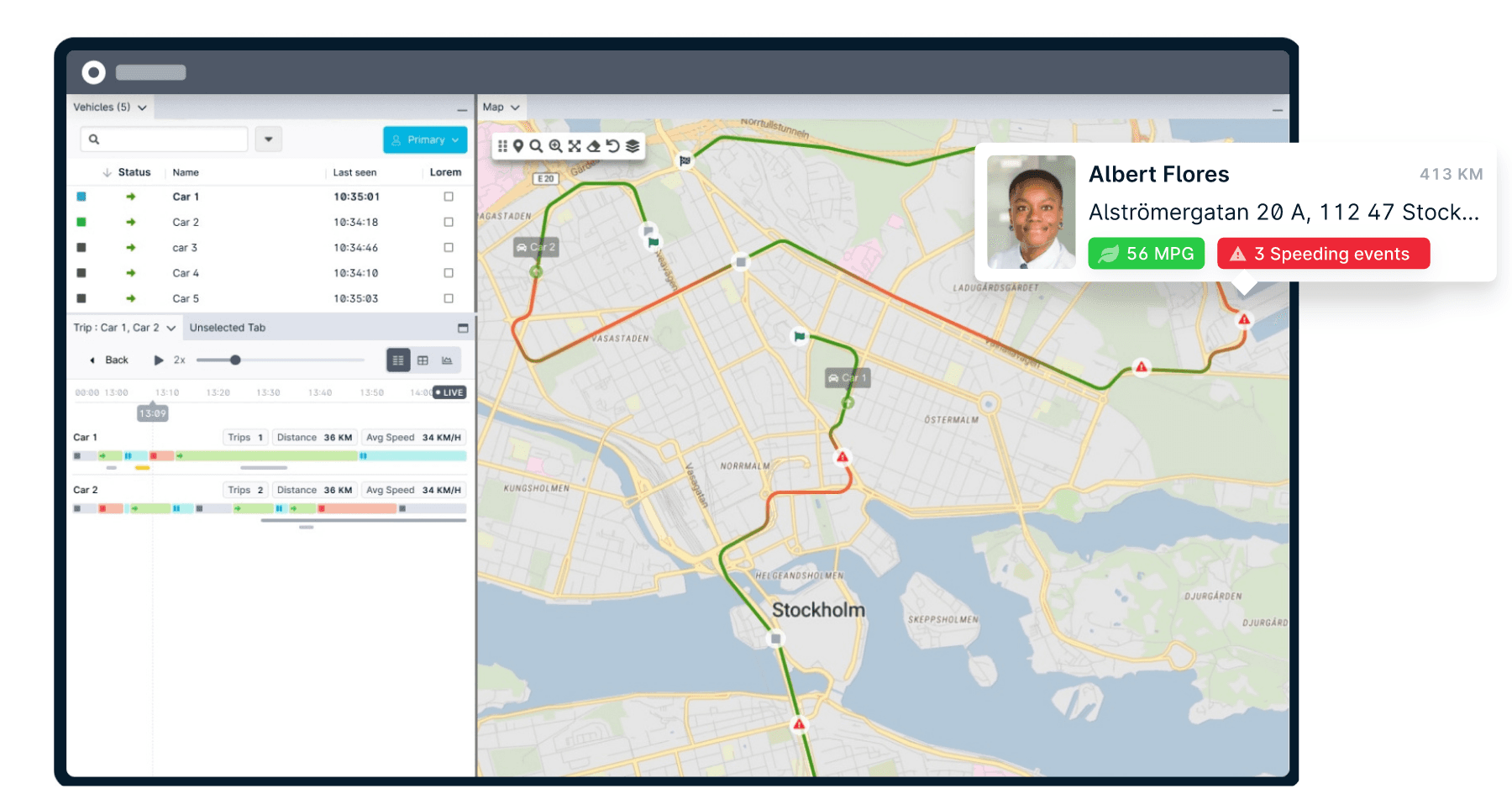 Track speeding and fuel usage with GpsGate