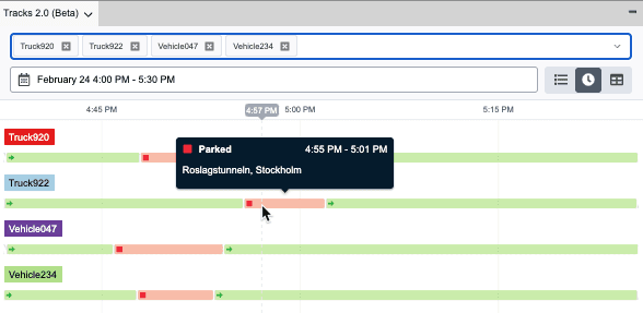 Tracks 2.0 timeline